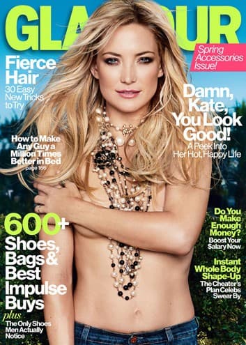 Kate Hudson posa de topless e fala sobre a família em revista