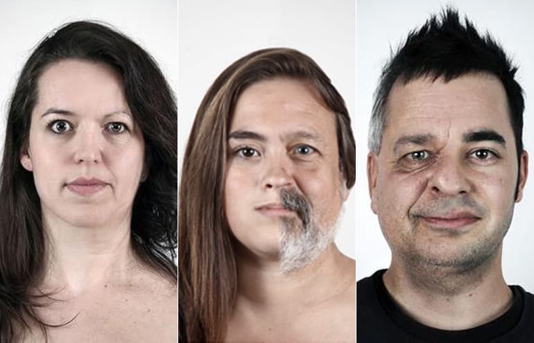 Fotógrafa mescla rostos de parentes para mostrar semelhanças genéticas
