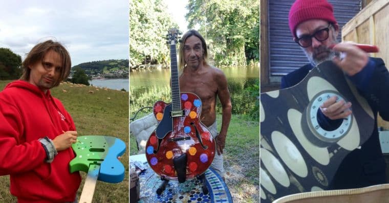 Iggy Pop, Matt Bellamy (Muse) e Michael Stipe (R.E.M.) criam guitarras personalizadas para leilão; veja os modelos